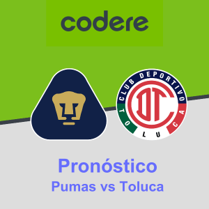 Pronóstico Pumas vs Toluca (18.08.2023) Codere México